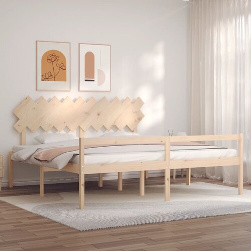 Krevet za starije s uzglavljem 200x200 cm od masivnog drva Cene