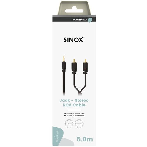 SINOX avdio kabel SXA06005 5 m 3,5-mm m - 2 rca cinch m Slike
