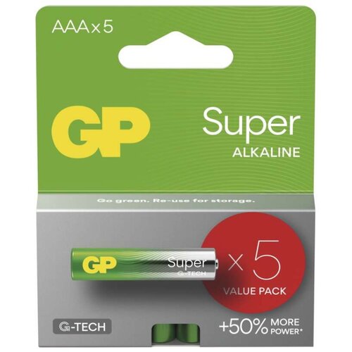  Baterija GP SUPER alkalna LR03 AAA 5 kos 5/1 Slike