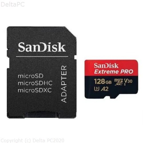 San Disk SDXC 128GB EXTREME micro PRO Deluxe 190MB/s A2 Slike