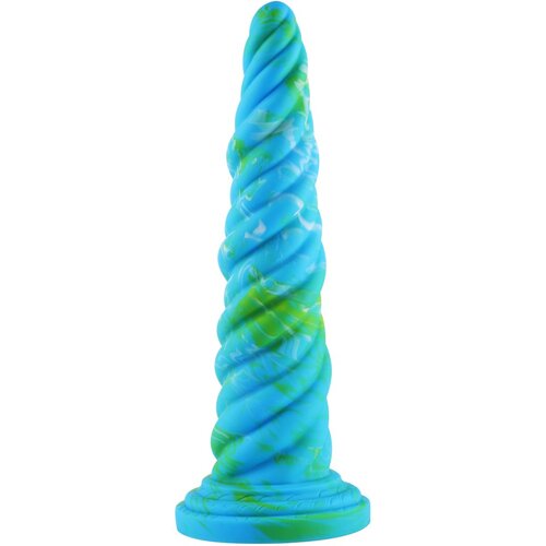 HiSmith HSD35 Awl Shape Silicone Dildo Suction Cup 10.12" Blue-Green Cijene