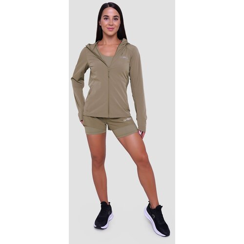 GymBeam ženska jakna za trčanje pulse vetiver Slike