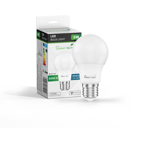 Greentech Green Tech LED žarulja6W, 6000K, E27, A60, Flux: 600 lm, IP40, Epistar chip Cijene