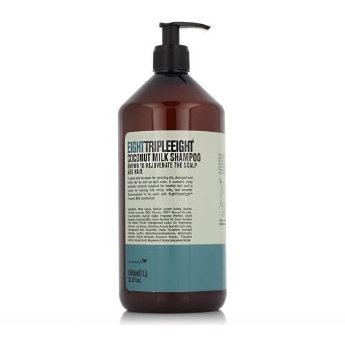 Eight Triple Eight Coconut Milk Shampoo 1000 ml &amp;scaron;ampon &amp;scaron;ibki in oslabljeni lasje po&amp;scaron;kodovani lasje suhi lasje unisex Slike