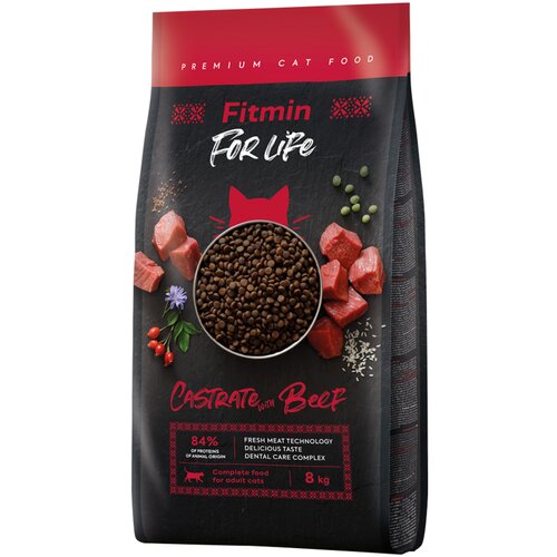 Fitmin Cat For Life Castrate z govedino - 8 kg Cene