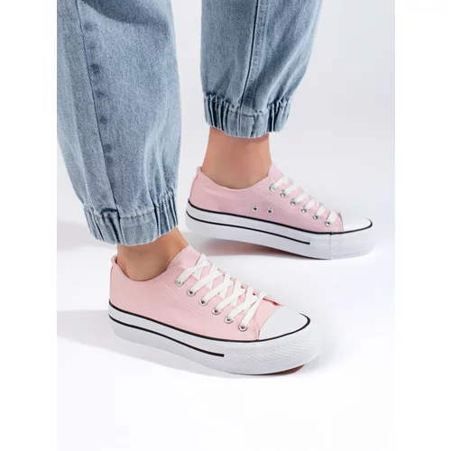 Shelvt Pink women's sneakers