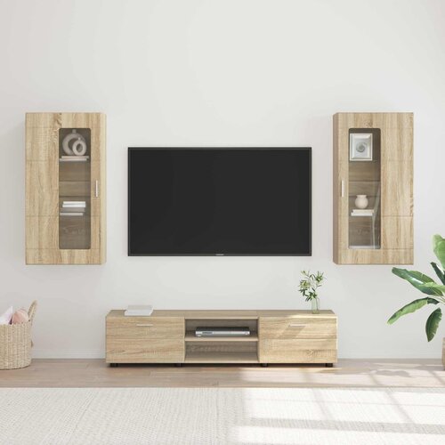  Set TV komoda Zidne FLORIN 3 pcs Sonoma hrast Konstruirano drvo Cijene