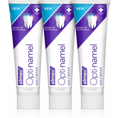 Elmex Opti-namel Daily Repair zobna pasta za beljenje zob 3x75 ml