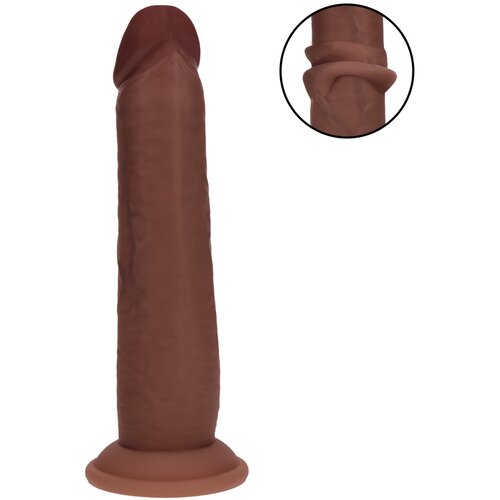REALROCK dvostruke gustoće realistični dildo (smeđi) - 20,5 cm Slike