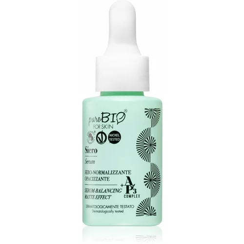 puroBIO cosmetics Sebum-Balancing Serum antioksidativni serum protiv starenja lica 15 ml