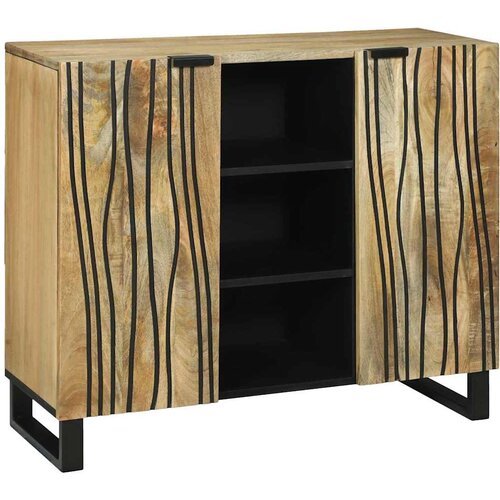 VidaXL Komoda Smeđa 90 x 33 x 75 cm masivno drvo manga Slike