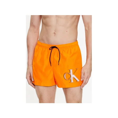 Calvin Klein Swimwear Kopalne hlače KM0KM00801 Oranžna Regular Fit