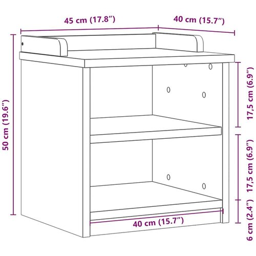 VidaXL klop v preddverju &amp;quot;SANDNES&amp;quot; 45x40x50 cm masivni les bor Slike