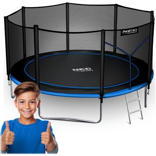 Neo-Sport vrtni trampolin 404 cm (13 ft) s vanjskom mrežom i ljestvama, plavi Cijene