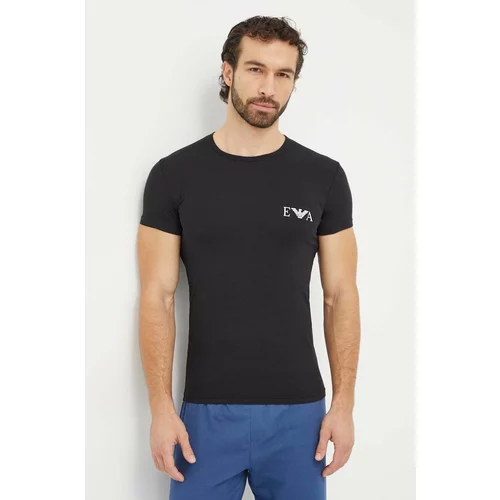 Emporio Armani Underwear Homewear majica kratkih rukava 2-pack boja: crna, s tiskom
