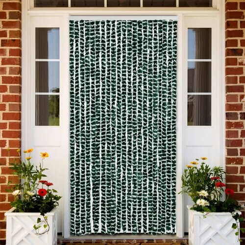 vidaXL Zastor protiv muha zelena i bijela 90 x 200 cm od šenila Cijene