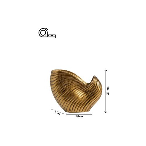 Aberto Design Dekorativna figura &Scaron;koljka, 9x23x28cm, Zlatna boja Cijene