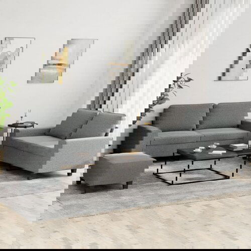 VidaXL 3-dijelni set sofa tamnosivi od tkanine Slike