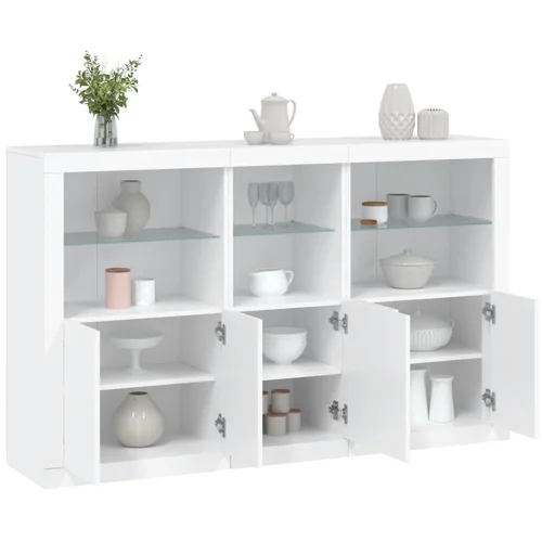  The Living Store Komoda z LED lučkami bela 162x37x100 cm - Komoda, (21442444)