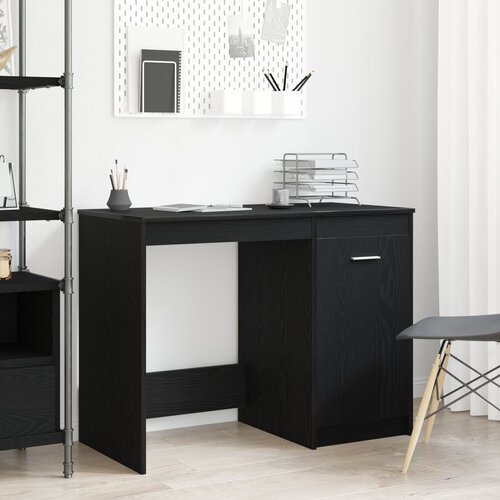 VidaXL Stol Crni hrast Konstruirano drvo 100 x 50 x 76 cm Skladi&amp;scaron;te Slike