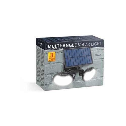 Phenom LED solarni reflektor z PIR senzorjem gibanja 2 vrtljivi glavi COB LED Slike