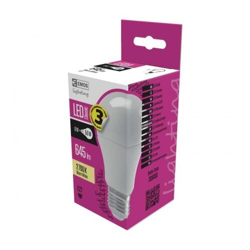 Emos led sijalica classic a60 8w e27 ww zq5130 ( 1747 ) Cene