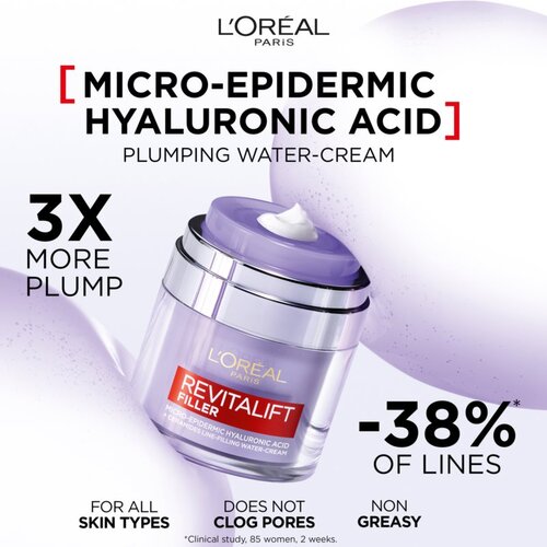 L&amp;acute;Or&amp;eacute;al Paris Revitalift Filler HA Plumping Water-Cream dnevna krema za lice 50 ml za žene Slike