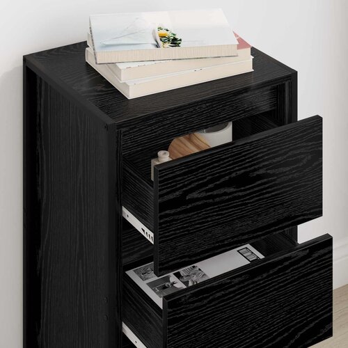  Kreveta Crni hrast 42 x 36 x 75.5 cm Konstruirano drvo Slike