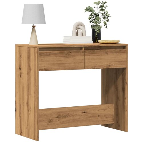 Maison Chic konzolna miza - miza ob steni artisan hrast 89x41x76,5 cm inženirski les, (21786267) Slike