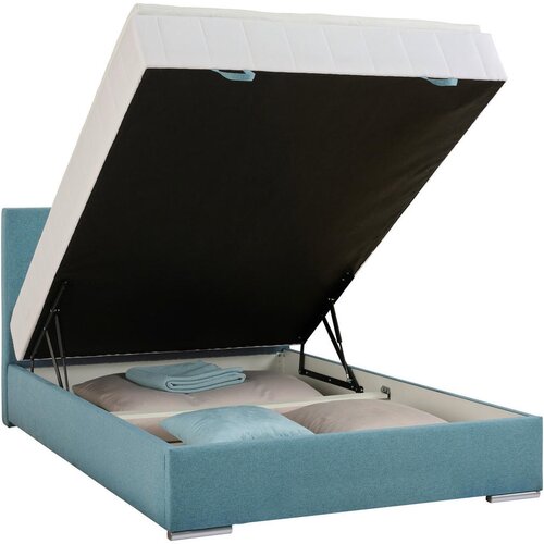 CARRYHOME POSTELJA Z VZMETNICO 120 cm x 200 cm , tekstil barve petroleja Slike
