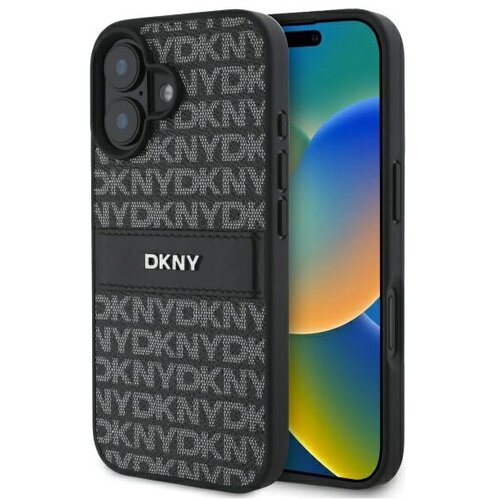 Dkny ETUI TEXTURE PATTERN TONAL STRIPE ZA IPHONE 16 ČRN, (21898826) Cene
