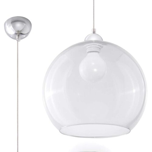  Sollux SL.0248 - Luster na sajli BALL 1xE27/15W/230V prečnik 30 cm proziran/sjajni hrom Cene