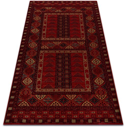 RugsX Preproge Preproga volna KASHQAI 4349 500 orientalski, okvir 67x130 cm Bordo Cene
