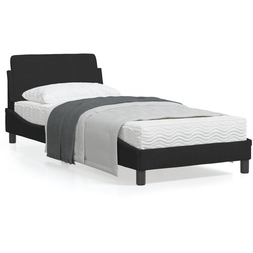 vidaXL Posteljni okvir z vzglavjem črn 90x200 cm žamet Cene