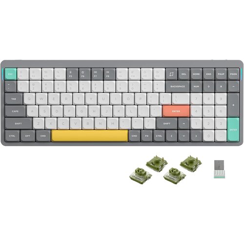Nuphy Air96 V2 Brezžična Mehanska Tipkovnica / Slim Lunar Gray Moss Switch, (22126146) Cene