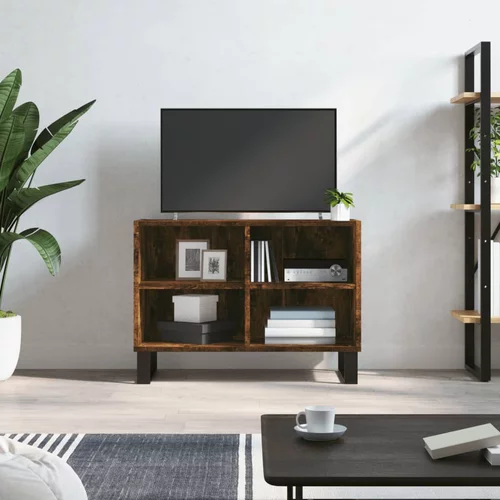 vidaXL TV omarica dimljen hrast 69,5x30x50 cm inženirski les