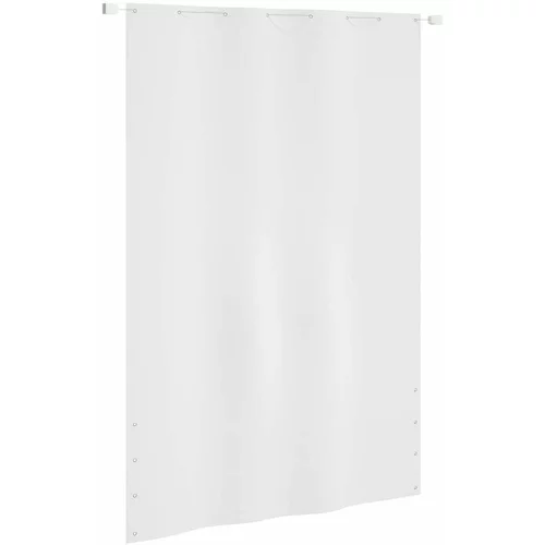 Balkonski zastor bijeli 160 x 240 cm od tkanine Oxford