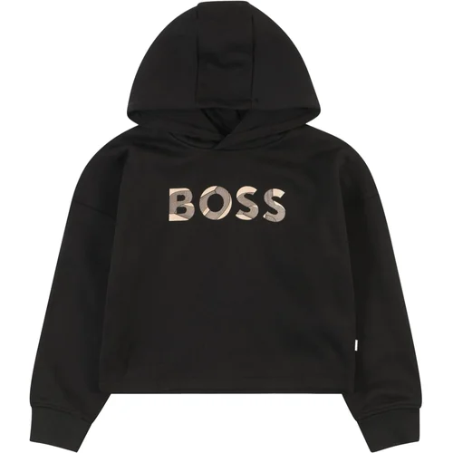 BOSS Kidswear Majica bež / črna