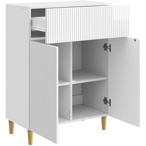  Kreveta s ladicama Bijela visokog sjaja 66 x 34,5 x 90 cm Slike