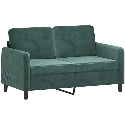 MAISON CHIC Dvosed kavč - Sofa - Kanape temno zelen 120 cm žamet, (21727060)