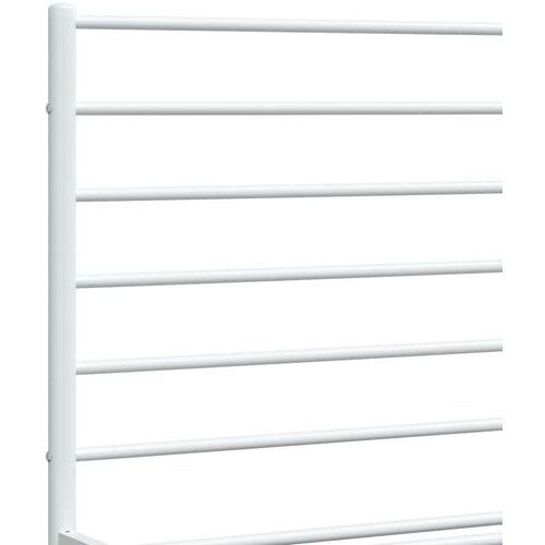 VidaXL Metalni okvir za krevet s uzglavljem bijeli 120 x 190 cm Slike