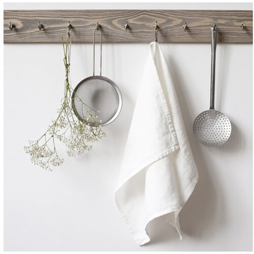 Linen Tales Bela lanena krpa, 65 x 45 cm Cene
