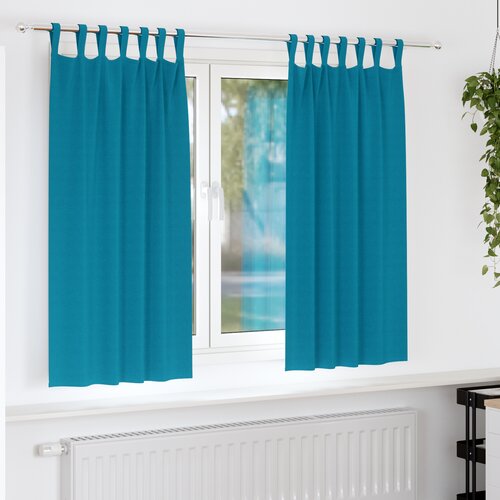 vidaXL Zavjese sa zavjesama 2 pcs Tirkizna Poliester Cijene