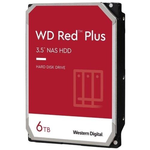 Western Digital HDD Interni WD Red&amp;trade; Plus NAS (CMR) 6TB 3,5 SATA WD60EFPX Slike
