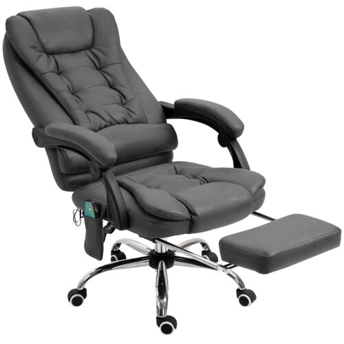 Nesta Pisarni&scaron;ki stol z masažo in gretjem, ergonomski, 6 masažnih točk, naslon za noge, siv, 65 x 160 x 104 cm, (5000493810) Cene