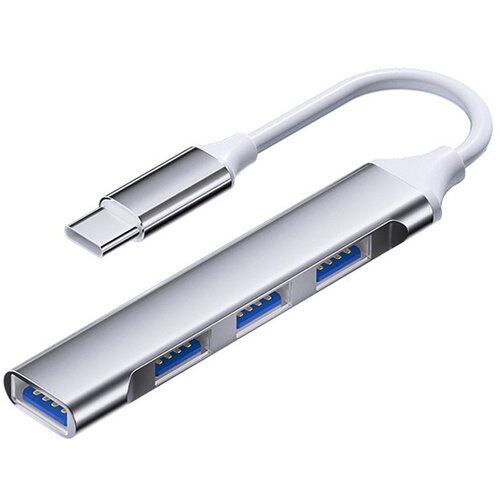 INF Type-C &scaron;tiri-vratni pametni raz&scaron;iritveni adapter z USB 2.0 x4 priključki Grey, (5000079277) Cene