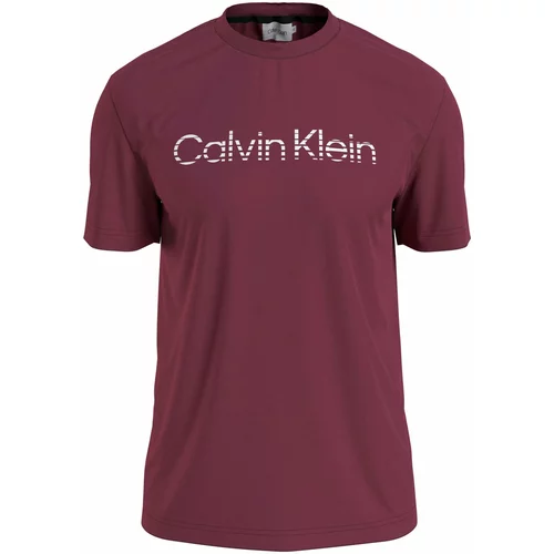 Calvin Klein Majica 'DEGRADE' bordo / bela