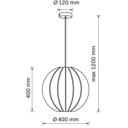  Luster na sajli SENSAI 1xE27/20W/230V prečnik 40 cm bež Slike