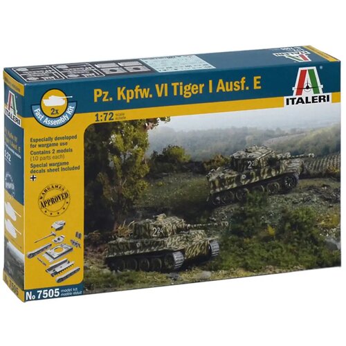 Italeri 1/72 Pz. Kpfw. VI Tiger I Ausf. E Tigris tank 2-delni maketni set Cene
