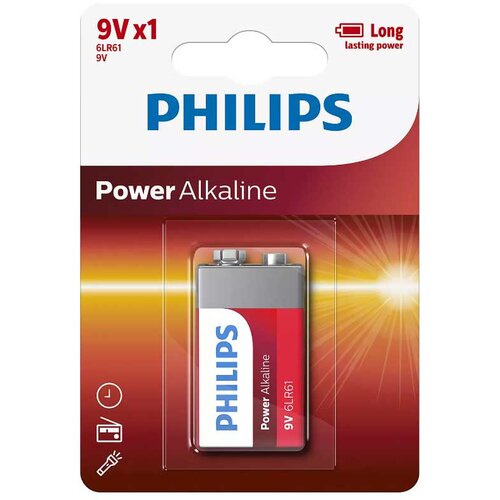  Baterija Philips Power Alkaline 9V D B1 6LR61P1B/10 Cene